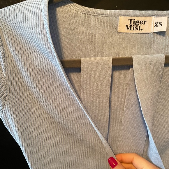 Super cute baby blue tie crop top from Tiger Mist in XS only worn once! - Picture 3 of 3